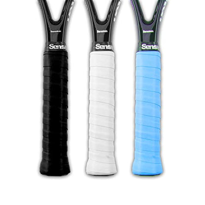 Senston Tennis Rackets Grips Squash Badminton Racquet Overgrip Tape Pickleball Rackets Handle Wrap - color: Pure, style: 3 PACK
