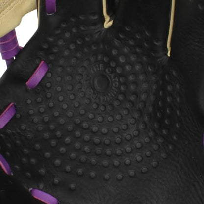 SSK Z5 Craftsman Infield Baseball Glove – 11.25” - 11.5” - 11.75” - 12” – Right & Left Hand Throw - color: Black/Camel/Purple - I Web, size: 11.5" - Right Hand Throw