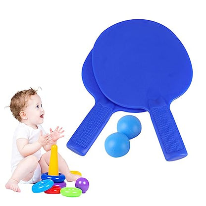 Kids Table Tennis Rackets Set of 2 Plastic Ping Pong Paddles Lightweight with Anti-Skid Grip for Children Practice Training and Indoor Outdoor .03X5.90In