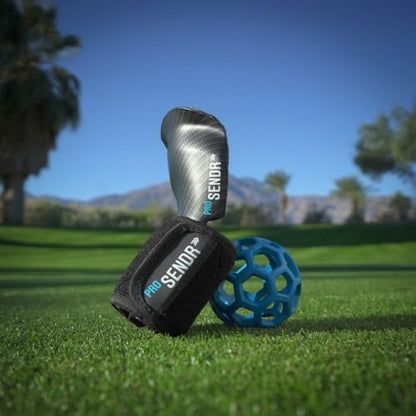 ProSENDR™ Golf Training Aid | Carbon Fiber Wrist Cradle Plus Compression Sphere | Improve Wrist Positions, Slice, Ball Striking | Use for Full Swing, Chipping, Putting