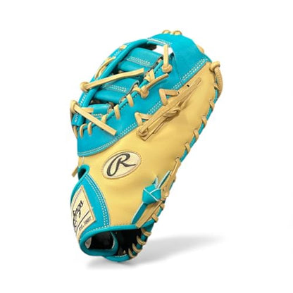 Rawlings Heart of the Hide Speed Shell Baseball Glove – Teal/Blonde – First Base Mitt & Catcher’s Mitt – Pro HOH Leather – Lightweight – RHT & LHT Available - size: 13
