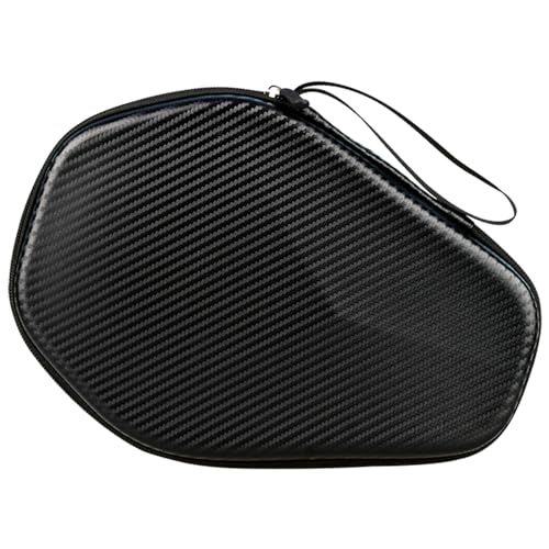Hexagonal Pingpong Paddle Case Table Tennis Racket Storage Bag Zipper Handbag Accessories Portable Zipper Bag Lightweight Equipment - color: Black