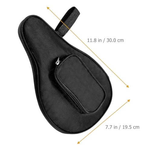 LALAFINA Table Tennis Bat Bag with Paddle Cover and Ball Compartment, Reusable Protective Storage Case for Paddle Organization and Travel, Black Pong Racket Organizer for Table Tennis
