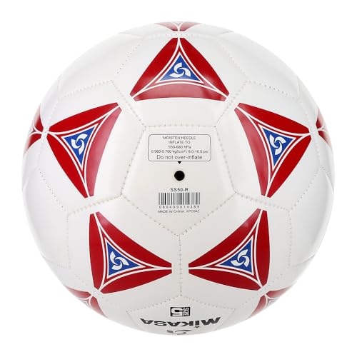 Mikasa Serious Soccer Ball - color: Red/white, size: 5