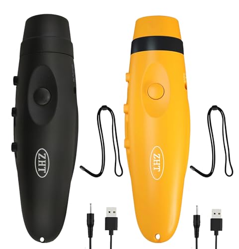 ZHT Electronic Whistles for Referees with USB Charging, 3 Tone High Volume Emergency Whistle for Referee Coaches Teacher, Outdoor Camping Hiking Boating Safety Whistles with Lanyard - color: Black&Yellow