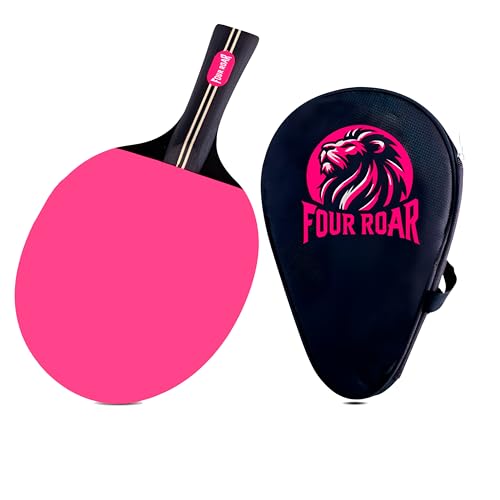 Ping Pong Racket Pink with 7 Layers | Pink Ping Pong Paddle for Players of All Levels | Includes 1 Paddle Storage Case