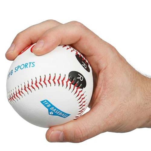 9 Inch Official Baseball, Hard Baseball & Softball for Practice & Competition, Professional Training Ball with Fingerprint Markings for Pitching Training