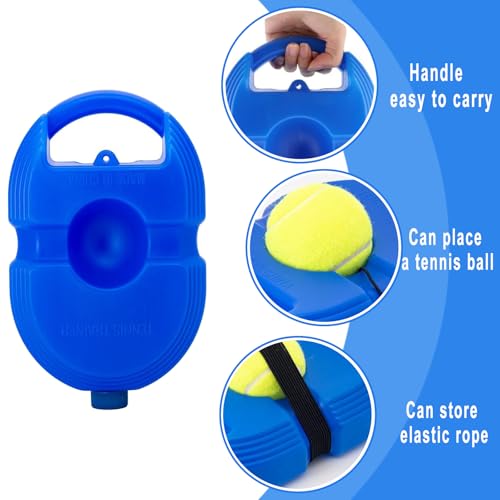 Tennis Trainer Rebound Ball with 3 String Balls, Solo Tennis Training Equipment, Portable Rebounder Kit for Beginners