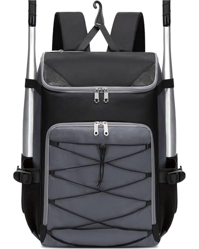 Baseball Softball Gear Bag for Boys Girls Ages 8-12 12-14 14-16 Large Kids Bat Bag Backpack with Ventilated Shoe Compartment Baseball Softball Stuff Supplies for Youth Adult