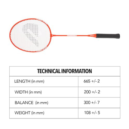 Boldfit Aluminium Badminton Racket With Full Cover Bag - Lightweight Wide Face Shuttle Bat for Match Play - Blue - color: Blue-Orange