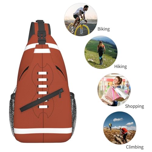 Football Sling Backpack Crossbody Shoulder Bag Purse Chest Bag for Men Women A - color: Football a