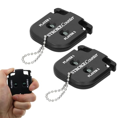 HERCHR Golf Stroke Counter, 2pcs Portable Golf Score Counter Mini Golf Stroke Shot Score Counter Scorekeeper with Key Chain Golf Club Bag Accessories for Outdoor Golf