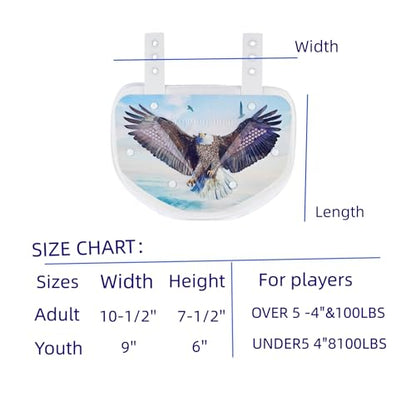 Football Back Plate, Football Low Back Pad, Rear Protector Lower Back Pads+ Towel - color: white-brown, size: Large