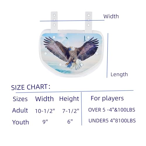 Football Back Plate, Football Low Back Pad, Rear Protector Lower Back Pads+ Towel - color: white-brown, size: Large