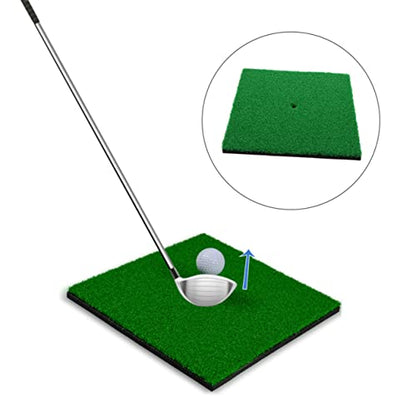 Golf Hitting Mat 30x30CM Indoor Golf Training Turf Pad Sturdy Grass Mat for Practice Suitable for Skill Levels