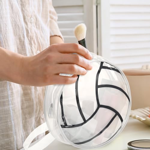Reginary 12 Pcs Volleyball Cosmetic Bag Gifts Accessories for Makeup Bags Volleyball Clear PVC Cheer Case Toiletry Zipper Pouch Waterproof Travel Handbag Purses Organizer for Volleyball Team Gift - style: Volleyball