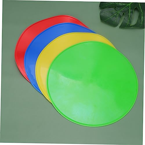 4 Pcs Round Soccer Marker Durable Training Markers for Football Basketball and Agility Drills Bright Colors Yellow Red Blue Use