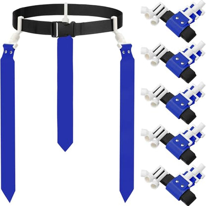 Junkin 6/8/10 Players Flag Football Sets Adjustable Football Belts and Flags for Youths Teens Kids Adults Players Sports Team - color: Dark Blue