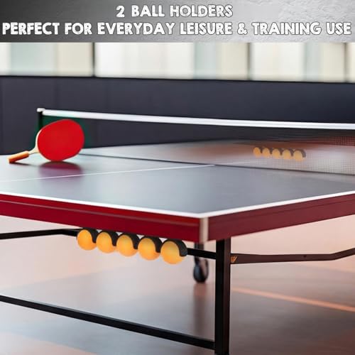 Outus 2 Pack Table Tennis Ball Holder Under Table for Training Self-Adhesive Storage Rack for 40mm+ Balls Organizer for Training, Game Rooms, Recreation