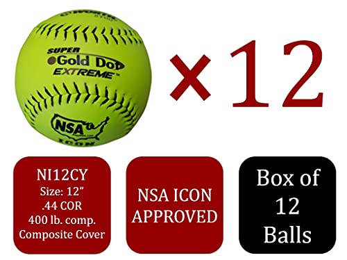 Worth | Slowpitch Softballs | NSA Approved | 12 Count | Multiple Options