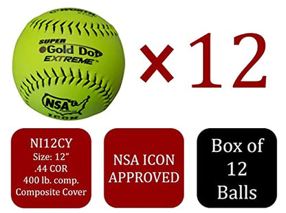 Worth | Slowpitch Softballs | NSA Approved | 12 Count | Multiple Options