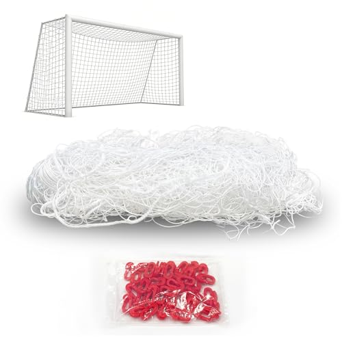 Soccer Goal Net Replacement, Heavy Duty Polypropylene Football Net for All Levels, All-Weather Backyard/Park Practice, White, No Frame Included