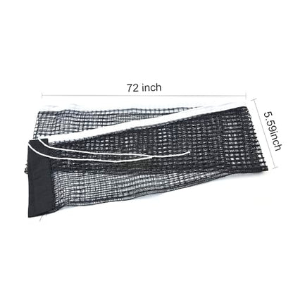 Ping Pong Net Nylon Pingpong Net for Indoor Outdoor School Gym Black Table Tennis Net Replacement (70.8" x 5.9")