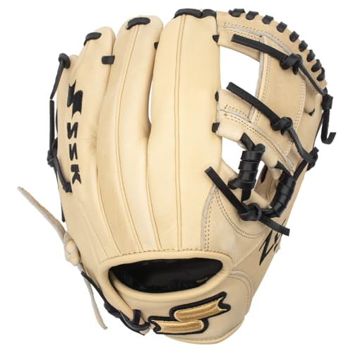 SSK Z5 Craftsman Youth Baseball Glove – 10.5” – 11” – 11.25” – 11.5” Right & Left Hand Throw - color: Camel/Black - I Web, size: 11" - Right Hand Throw