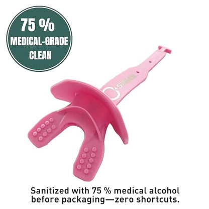 O Shield Striker Football Mouth Guard with Connected Strap, No Boil Brace Friendly Lip Guard for Tackle Football, Youth and Adult - color: Pink