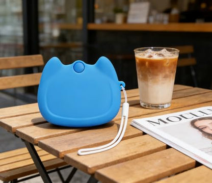 Silicone Retainer Case with Lanyard, WINDSIUUU Portable Cute Travel Retainer Holder Braces Aligner Case with Vent Holes Aligner Retainer Cases for Girls Women Kids Travel Denture Night Guard Container - color: Skyblue