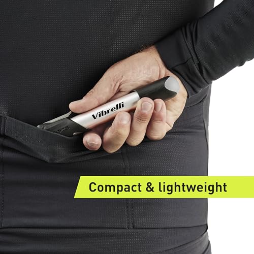 Vibrelli Mini Bike Pump - Presta & Schrader Bicycle Pump - 120 PSI Tire Pump for Road & MTB - No Valve Changing Needed - size: Pocket Pump
