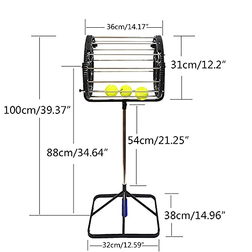 2 in 1 Tennis Balls Pickup Automatic Balls Receiver with Handle, Tennis Court Equipment/Accessory Tennis Field Equipment, Hold Up 55 Tennis Balls