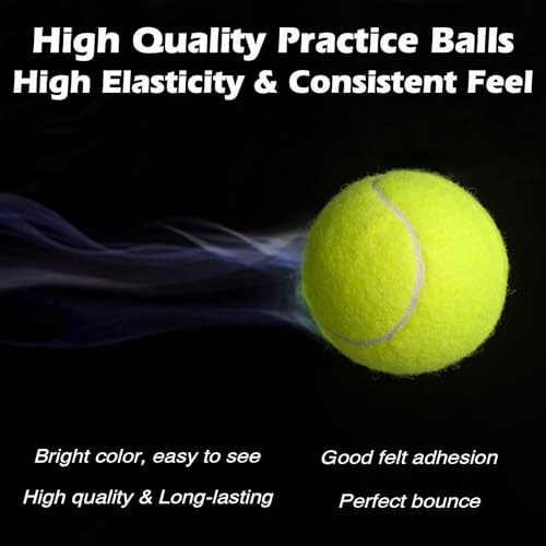 SUNEZLGO 12 Pack Tennis Balls, Advanced Pressure Training Tennis Balls Practice Balls, Tennis Balls for Dogs, Thickened Tennis with Mesh Bag for Transport, Beginner Exercise Ball, Sturdy High Elastic - color: Green