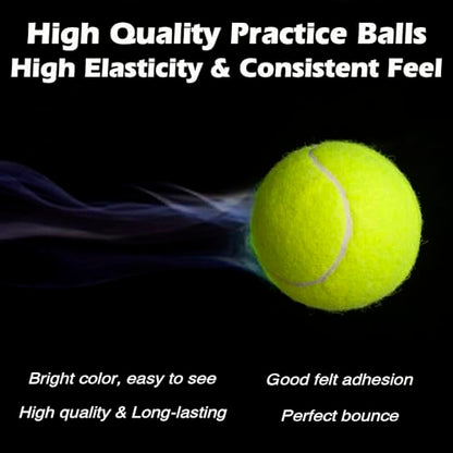 SUNEZLGO 12 Pack Tennis Balls, Advanced Pressure Training Tennis Balls Practice Balls, Tennis Balls for Dogs, Thickened Tennis with Mesh Bag for Transport, Beginner Exercise Ball, Sturdy High Elastic - color: Green