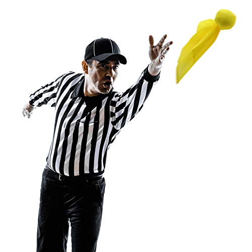 6 Pack Football Penalty Flags Tossing Flags Sports Fan Set Party Accessories for Football Theme(Yellow)