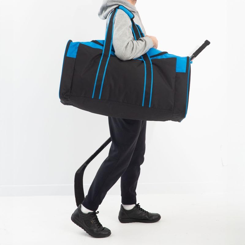 Jetstream Heavy Duty Multi Pocket Durable Sports Gym Equipment Travel Duffel Bag - color: L 32" Blue, size: 32IN