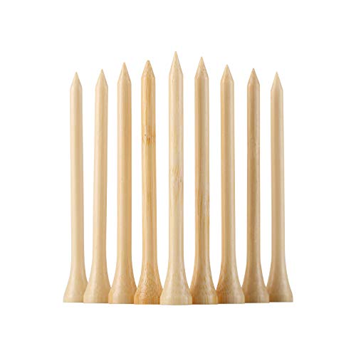 Golf Tees Durable Bamboo Tees 100Pcs 100Pcs 3-1/4" Friendly Biodegradable Material Reduce Friction Side Spin More Stable