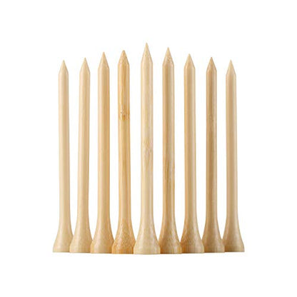 Golf Tees Durable Bamboo Tees 100Pcs 100Pcs 3-1/4" Friendly Biodegradable Material Reduce Friction Side Spin More Stable
