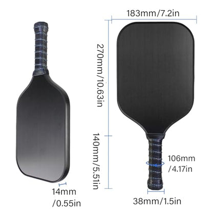 Professional Pickleballs Paddle Practice Paddles with Long Handle and Frosted Surfaces for Training Racket