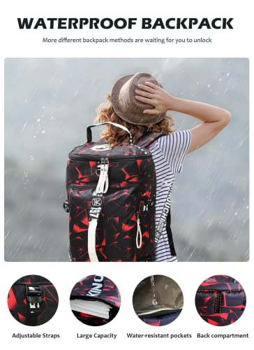 GGOV Gym Sport Bag Backpack Duffle Bag Weekender Bag Waterproof Travel Sling Bag Casual Daypack for Men and Women