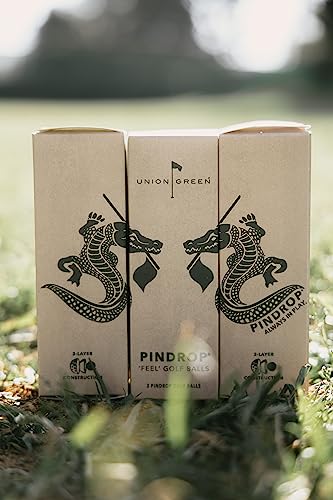 Pindrop Golf Balls - Feel The Spin Control, Long Distance - Straight Off The Tee Flight - 2 Layer Construction - White Golf Balls for Men and Women - Maximum Performance - 1 Dozen