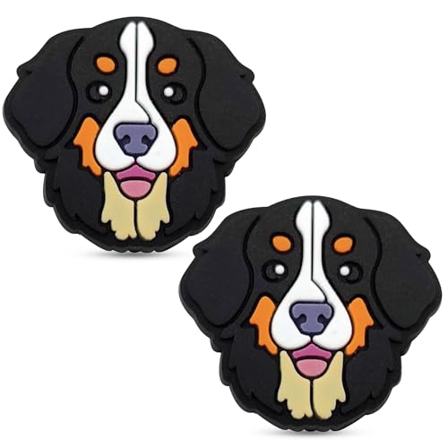 Tennis Racket Dampener - Cute Designs - Vibration & Noise-Reducing Tennis Shock Absorber for Racquets - Secure, Easy-Install Accessories for Players of All Levels - color: Bernese