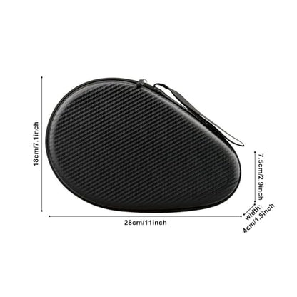 MiOYOOW Table Tennis Racket Case, Hard Shell Ping Pong Storage Bag Ping Pong Paddles Case with Zipper Can Hold 2 Short-Handled Rackets or 1 Long-Handled Racket