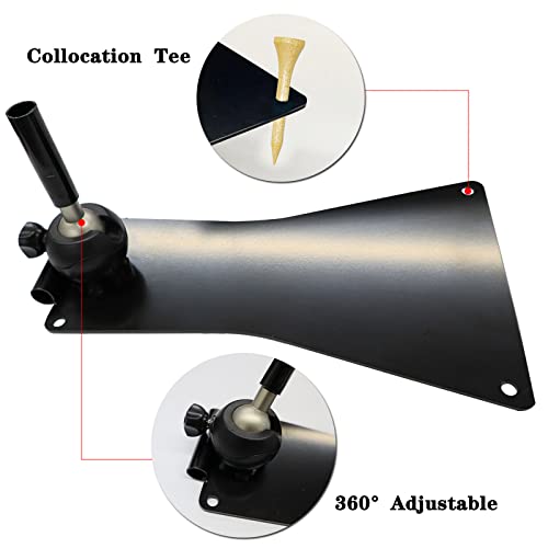 FINGER TEN Golf Alignment Stick Holder Swing Practice Plate Plane Trainer Training Aid Alignment Stick Base - color: 360° Adjustable Practice Plate
