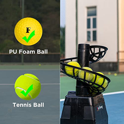 Furlihong 680NT 2 in 1 Tennis Ball & Baseball Training Machine and Net Combo, Ball Recycling System, Includes 680BH and NT01