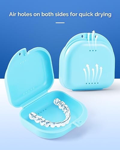 JMU Retainer Case with Vent Holes, Mouth Guard Case Dental Storage Container (Teal) - color: Teal