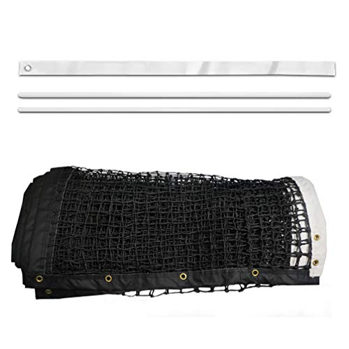 Aoneky Professional Tennis Net 42 ft, Outdoor Replacement Net with 4mm Braided PE & 6mm Steel Cable, 800lbs Break Strength, Includes Carrying Bag, Lacing Rods, Center Strap