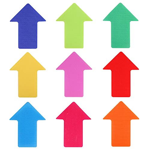 63 Pieces Arrow Carpet Markers for Classroom, Social Distancing and Wait Line Up Flexible Group Activity Game (6 Inches)