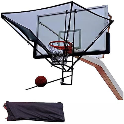 Basketball Rebounder Shot Returner Return Shooting Practice Attachment Net Training Rotating for Hoop with Bag for Storage f