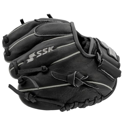 SSK Z5 Training Gear Quick Hands Infield Baseball Training Gloves 8.5” – 9” – 9.5” – 10” – 10.5” Right & Left Hand Throw - color: Black-850 Closed Web, size: 8.5" - Right Hand Throw
